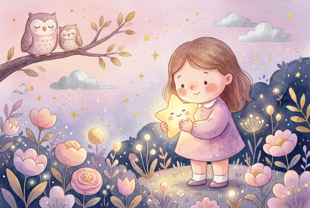 Illustration zur Geschichte „Emma und die Sternenfreundin“